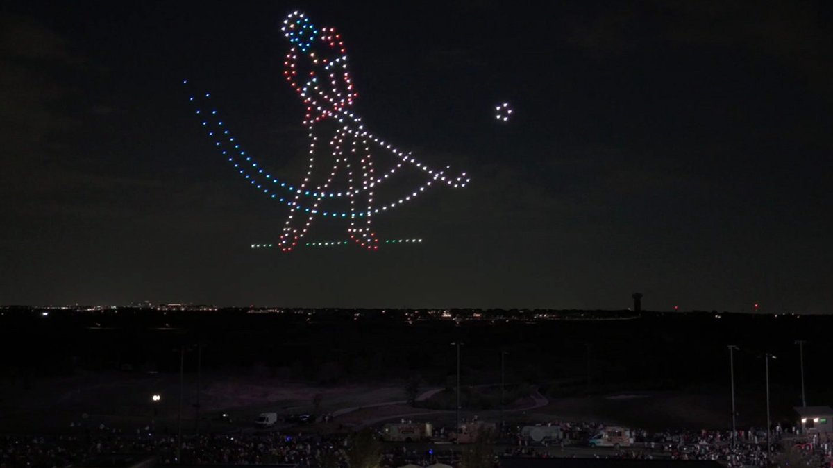 AGT ‘golden buzzer’ winning company flies July 4th drone show – NBC 5 Dallas-Fort Worth
