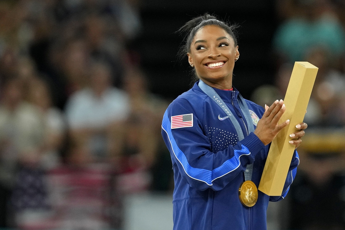 Simone Biles leaves door open to compete at LA in 2028