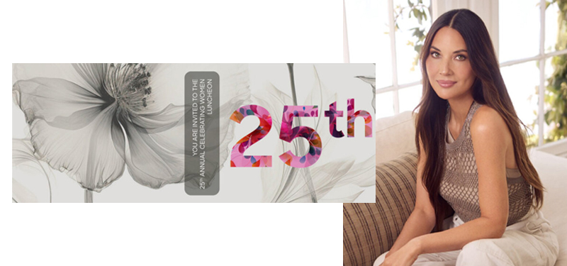 JUST IN: Actress/Author/Advocate Olivia Munn To Keynote Celebrating Women’s Silver Anniversary Luncheon