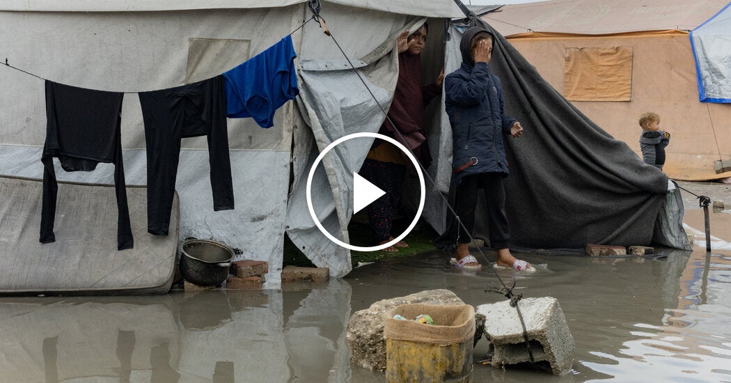 Torrential Rain Floods Tent Camps in Gaza, Bringing More Devastation