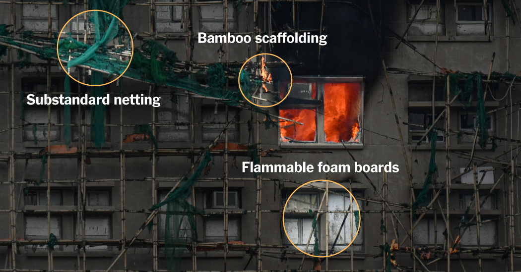 How the Hong Kong High-Rise Fire Became So Deadly
