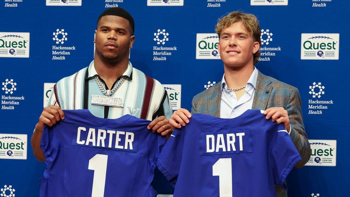 Giants’ Abdul Carter: ‘No beef’ with Jaxson Dart over President Trump intro