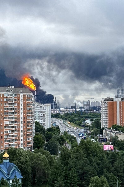 Moscow Oil Refinery Slammed by Ukrainian Drones